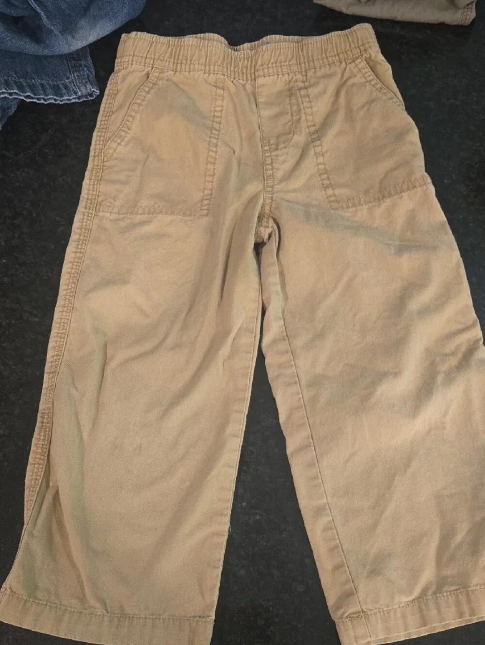 4t Boys Pant Lot Of 4. Kids Tan, Blue & Olive Casual Bottoms